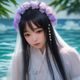 文化研究生小晴的头像——年轻女性，戴眼镜，书卷气形象